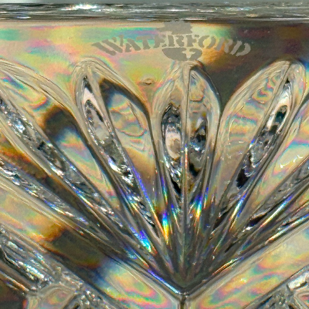 Signed Waterford Crystal Pedestal Candle Holder| Architectural Statement Decor - Picture 10 of 10